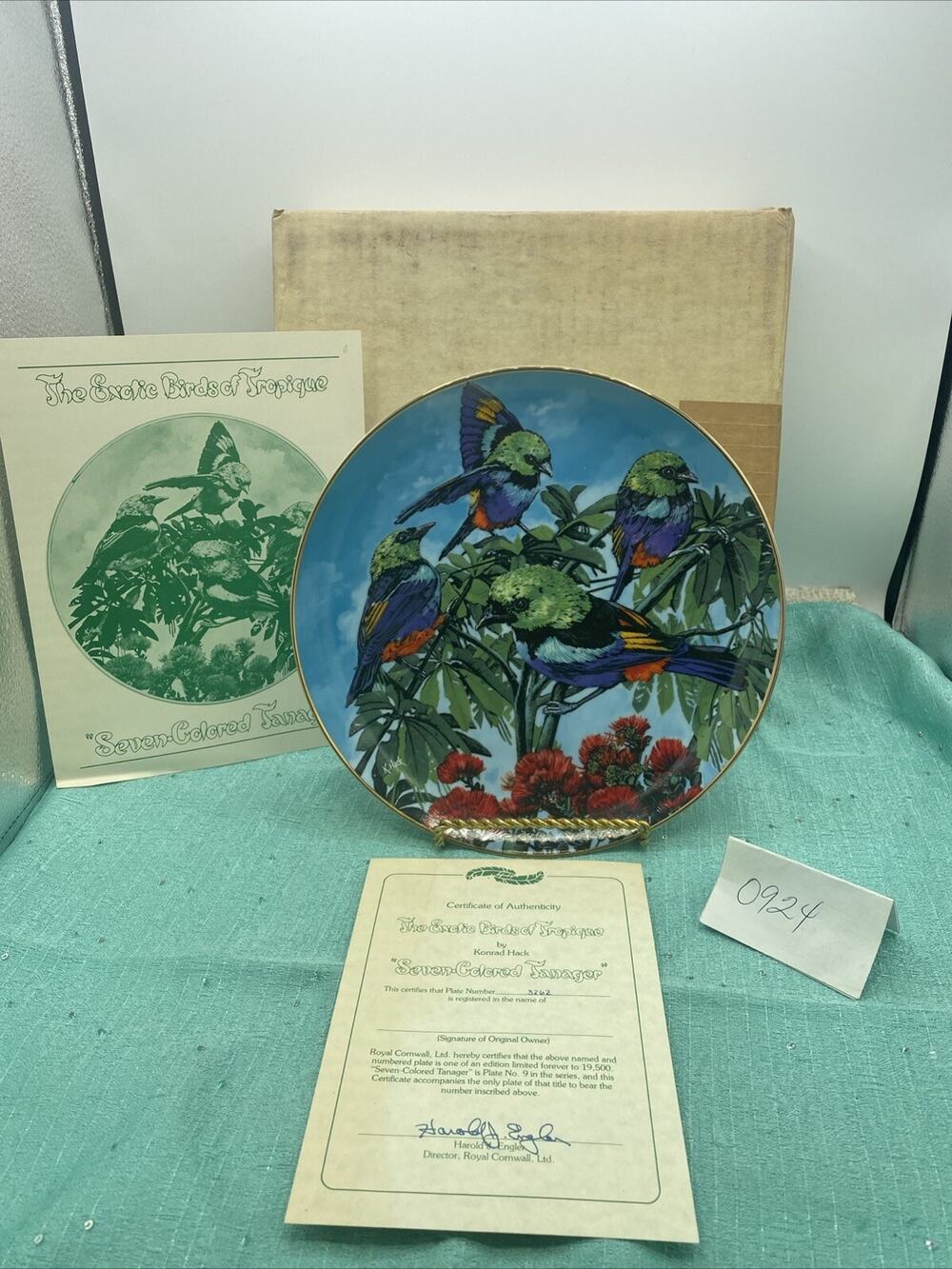 "Seven Colored Tanager" THE EXOTIC BIRDS OF TROPIQUE Konrad Hack Plate